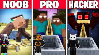 NOOB vs PRO vs HACKER: DEVASA KORKU TRENİ YAPI KAPIŞMASI!  Minecraft