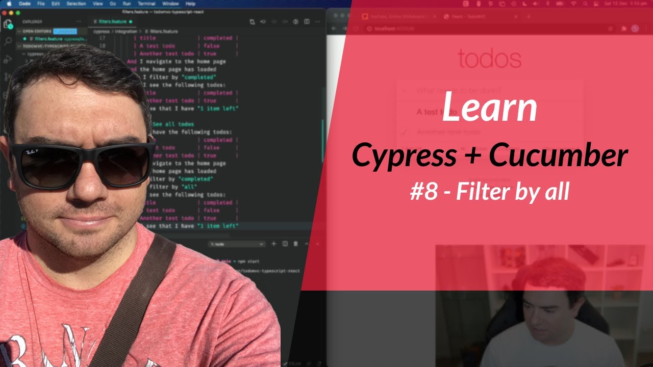 Learn Cypress + Cucumber Tutorial (08): Filter by all - YouTube