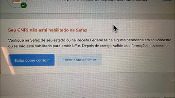 Seu CNPJ não está habilitado no SEFAZ - rejeição 203: emitente não habilitado para emissão de NF-e