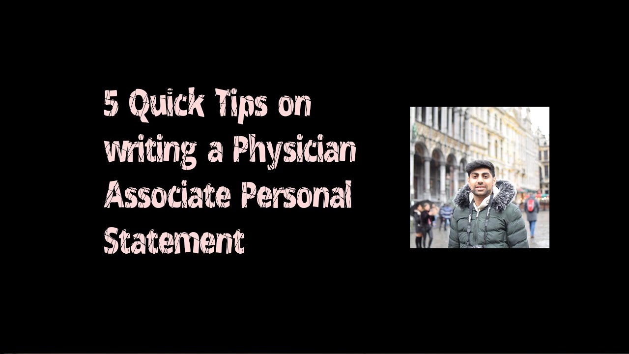 how to write a personal statement for physician associate