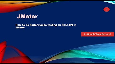 How to do Performnce testing on Rest API in Jmeter