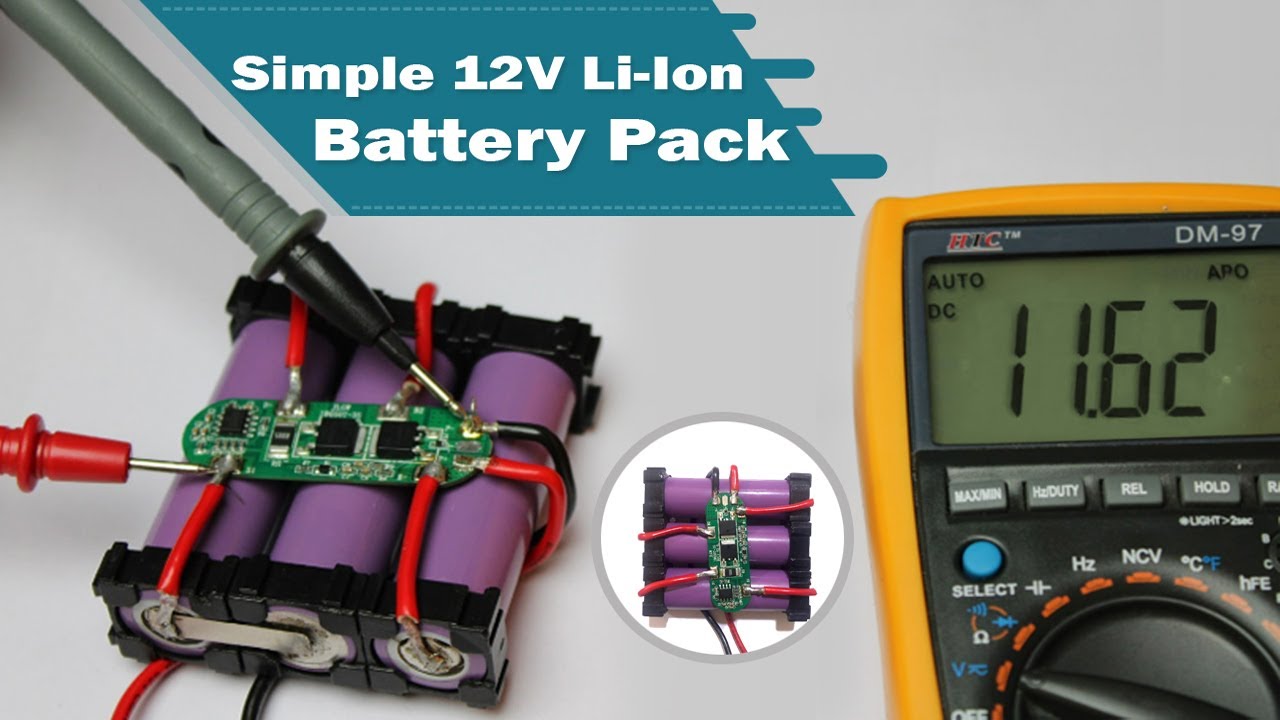 Small 12 volt lithium ion battery rechargeable 12v power pack