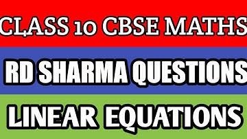 RD Sharma Class 10 Ex-3.8 Q11 Pair of linear equations in two variables|Important question Rd Sharma