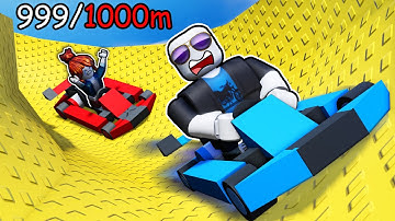 reaching MAX SPEED in Roblox ride a cart down a slide...