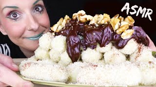 HAZELNUT DUMPLINGS with COCONUT🥥, MELTED CHOCOLATE 🍫 & WALNUTS | Whispering | ASMR Mukbang  - 먹방