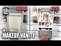 DIY Makeup Vanity In Unused Closet Space