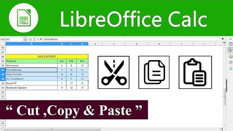Cut, Copy, Paste in Libreoffice calc || Libreoffice calc copy paste trick || in hindi