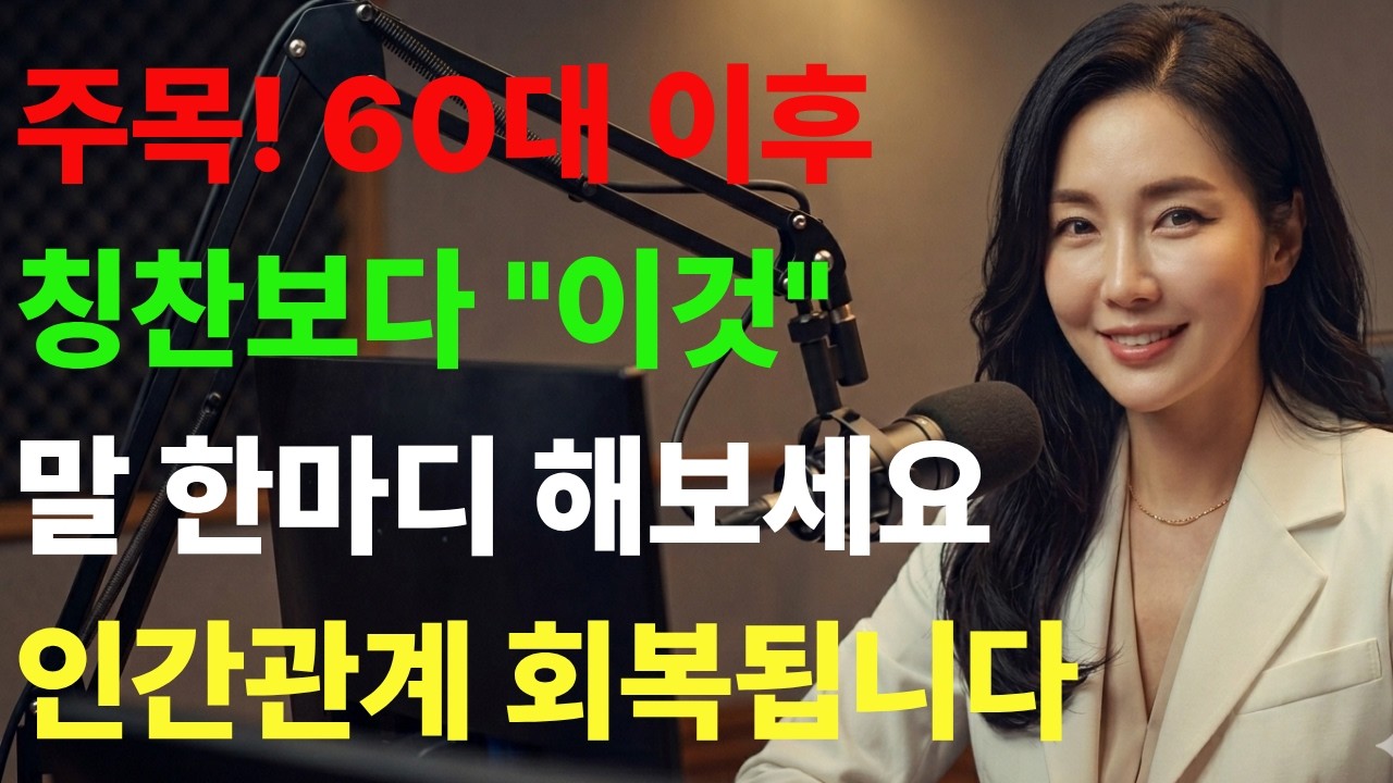 주목! 60대 이후  칭찬보다 