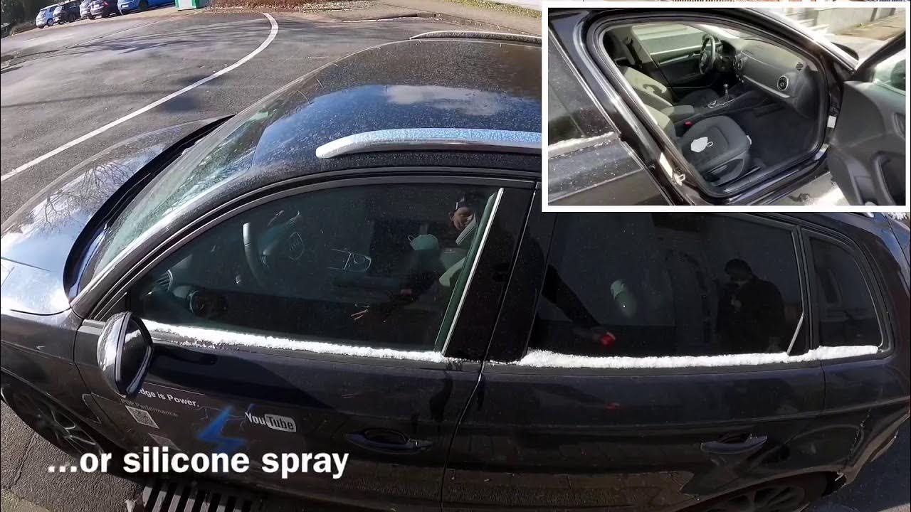 How to open frozen car doors - unfreeze a door lock - deice DIY - YouTube
