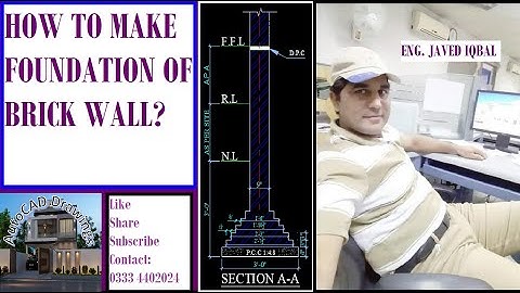 How To Make  Drawing Foundation/Section On AutoCAD  Of Brick Wall?|Advantages Of DPC.