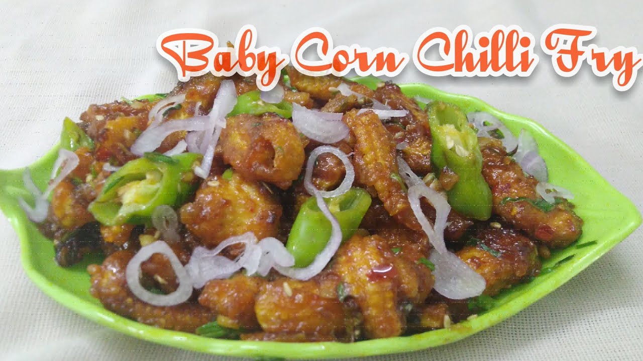 Baby corn chilli fry recipe Baby corn Manchurian dry YouTube