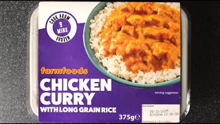 £1 ~CHICKEN CURRY with LONG GRAIN RICE || Farmfoods || Value Ready Meal Review