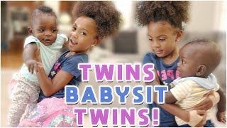 Twins Babysit Other Twins!