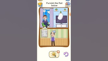 Dop 5 (delete one part) level 31 furnish the flat below - walkthrough solutions - all levels