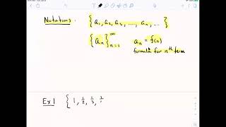 MATH 110 - Section 11.1 (part 1) Introduction to sequences