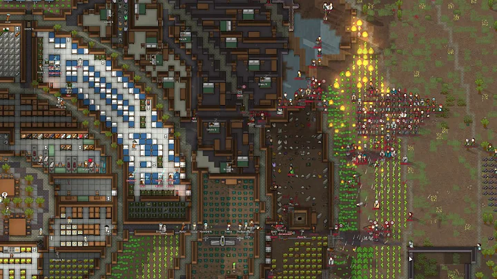 RimWorld - Carrie spiral base hit by raid on weapo...
