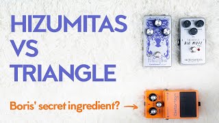 EarthQuaker Devices Hizumitas vs Electro Harmonix Triangle Big Muff (+ Boss DS-1) - Sound like Boris