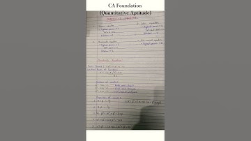 Equation || CA Foundation || Quantitative Aptitude #castudents #quantitativeaptitude #formula1 #icai