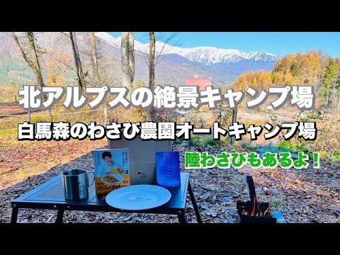 【ソロキャンプ】キャンプシーズン到来⁉️陸わさびが食べれるキャンプ場【福善】銀閃花・串刀で肉を焼いてみた【白馬森のわさび農園オートキャンプ場】