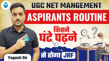 Daily Routine to Crack JRF in Management | UGC NET Management Preparation 2025 | Yogesh Sir