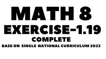 Exercise  1.19 Complete - 8th Class Math || Aftab Ahmad  Nasir
