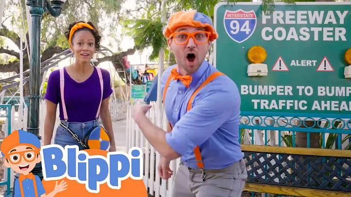 Blippi and Meekah Ride Roller Coasters At A Theme ...