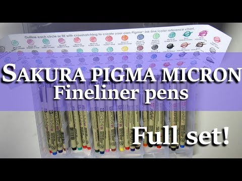 Art supplies review: Inktober haul - Sakura Pigma Micron fineliner