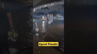 Epcot Floods creating &quot;Lake Epcot&quot; as guests trudge through Future World