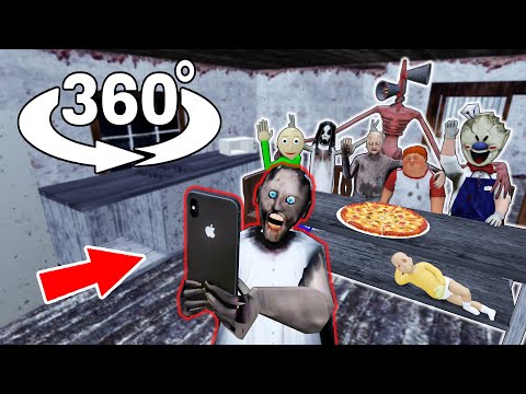 360 Video || Granny House 360 ​​|| Büyükanne, Siren Head - Komik Korku Animasyonu VR