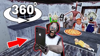 360 Video || Granny House 360 || Granny, Siren Head, Baldi, Ice Scream  Funny Horror Animation VR