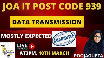 DATA TRANSMISSION   /  HPJOA(IT)  / JOA(IT) CRASH COURSE  -939 /  HPJOA(IT) / BY POOJA