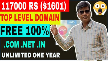 Get Free Top Level Domain | Unlimted .Com .IN .NET .Org Free Domain Name for 1 Year in 2020. [Hindi]