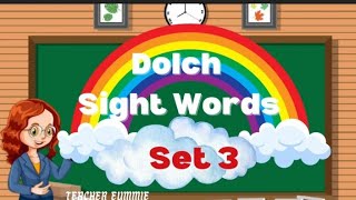 Dolch Sight Words for Preschool to Grade 2 Set 3