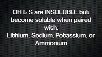 Mnemonics For Solubility Rules