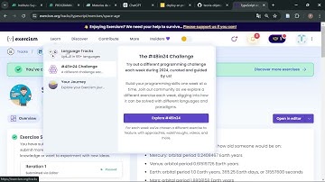 Desarrollo ejercicios en Exercism dentro del lenguaje Typescript