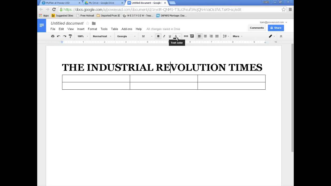 how to make a news paper article on google docs