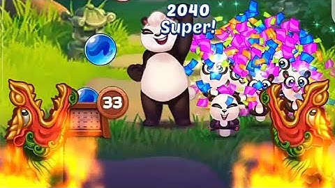 panda pop game  level 11 playing 3 stars in first try | Panda games live playing | kids bubbles game
