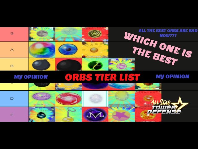 Create a All Star Tower Defense Orb by Blamspot (Sub on YT) Tier List -  TierMaker