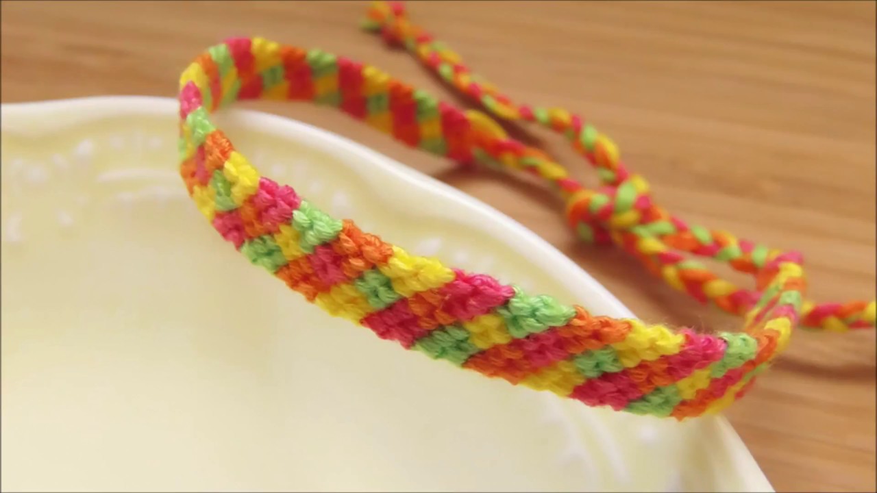 モザイクミサンガの編み方その Youtube