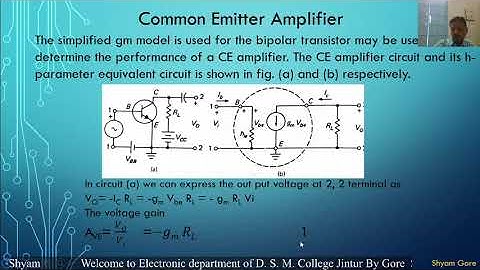 Common Emitter amplifier