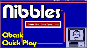 Nibbles QBasic MS-DOS Quick Play | Nostalgia Nerd
