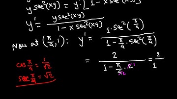 Calc I: slope of the tangent line (implicit differentiation)