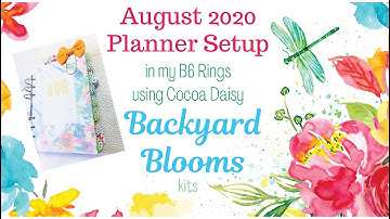 AUGUST PLANNER SETUP | HANDMADE POCKETS | FLIP THROUGH | COCOA DAISY BACKYARD BLOOMS