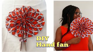 DIY Hand fan / DIY Fabric hand fan