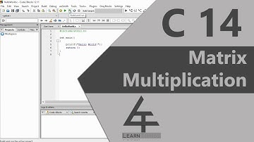 C 14- Matrix Multiplication using 2D Arrays | Learn Things