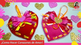 ¡Cómo Hacer CORAZONES DE FIELTRO! 💖 Idea Para REGALAR O VENDER | @Leosimar Diy