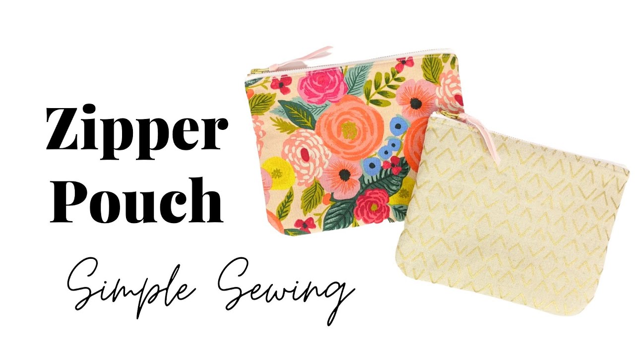 How to sew a simple zipper pouch with free tutorial - Ameroonie Designs