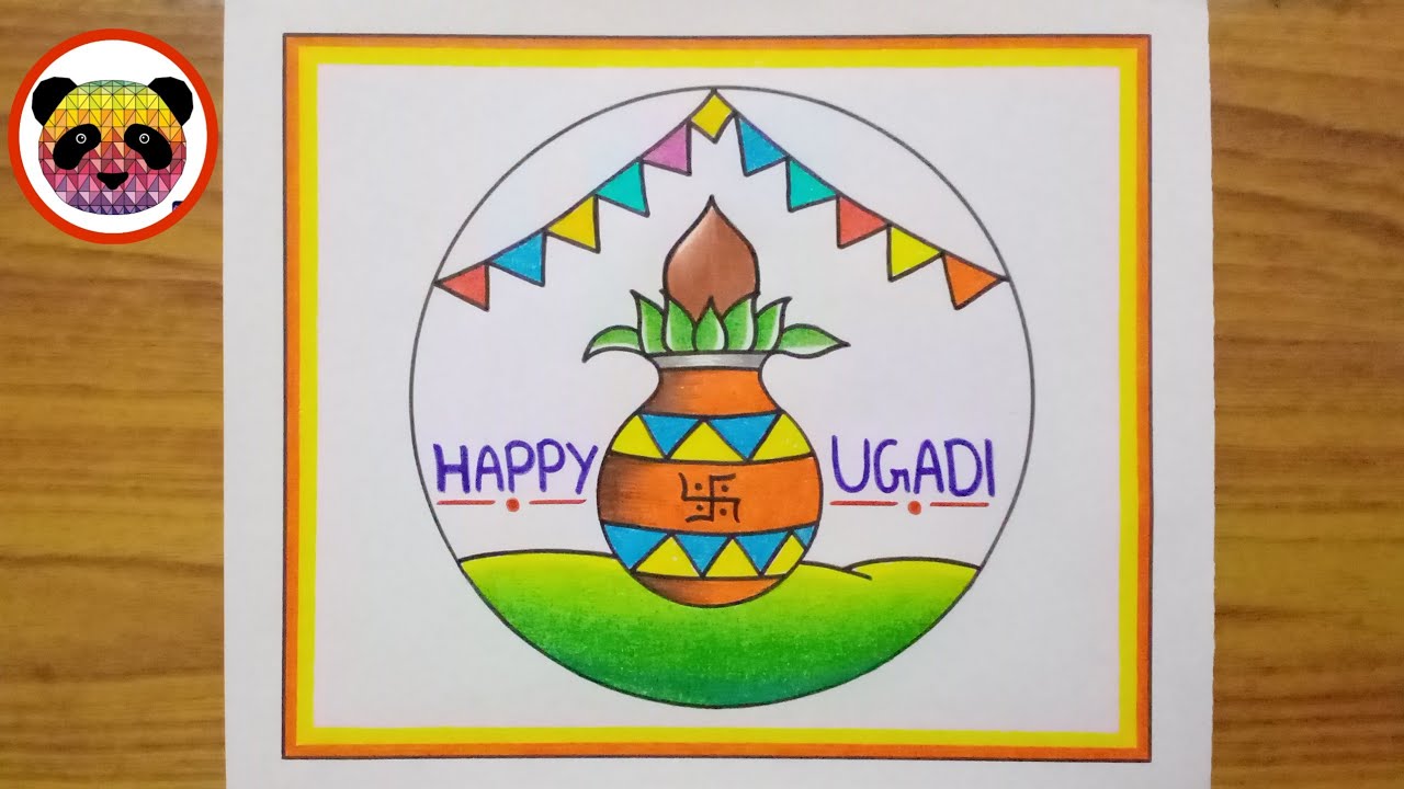 how to do ugadi drawing easy | artistica - YouTube