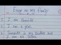 Essay on my family 5 Line in English For LKg,Ukg,1,2,3,4,5th Class // My Family per Nibandh English.