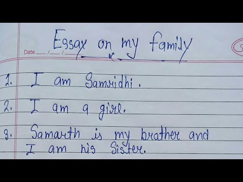 essay on my family for class 3